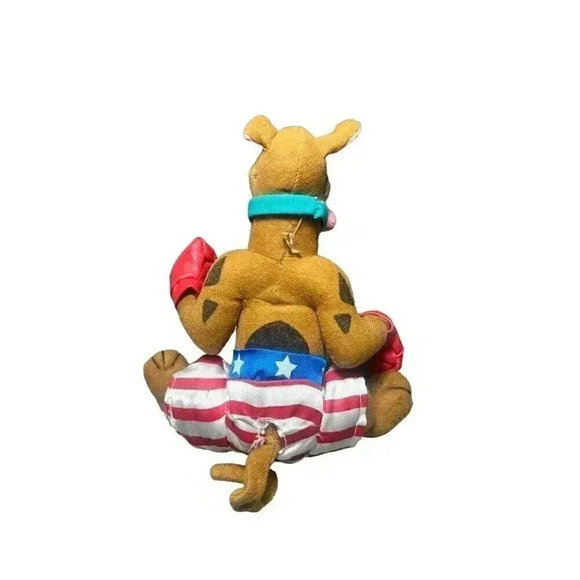 Scooby Doo Boxer Boxing Gloves American Flag Toy Network Plush 11.5" - Picture 5 of 9